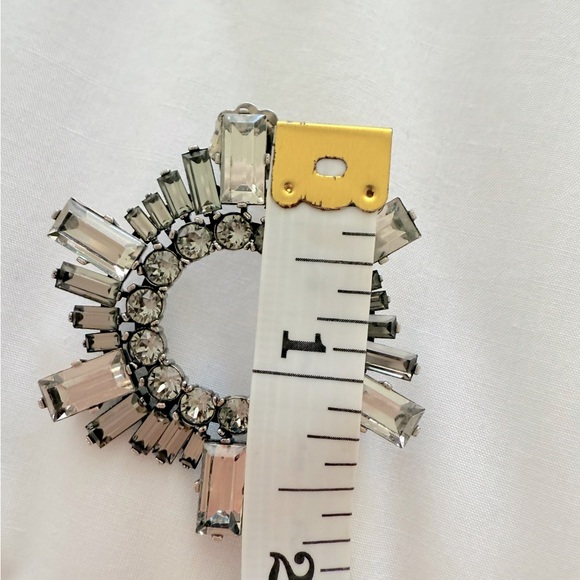 Authentic Amina Muaddi Begum crystal-embellished earrings in gray color - 1.7 in - Picture 8 of 8